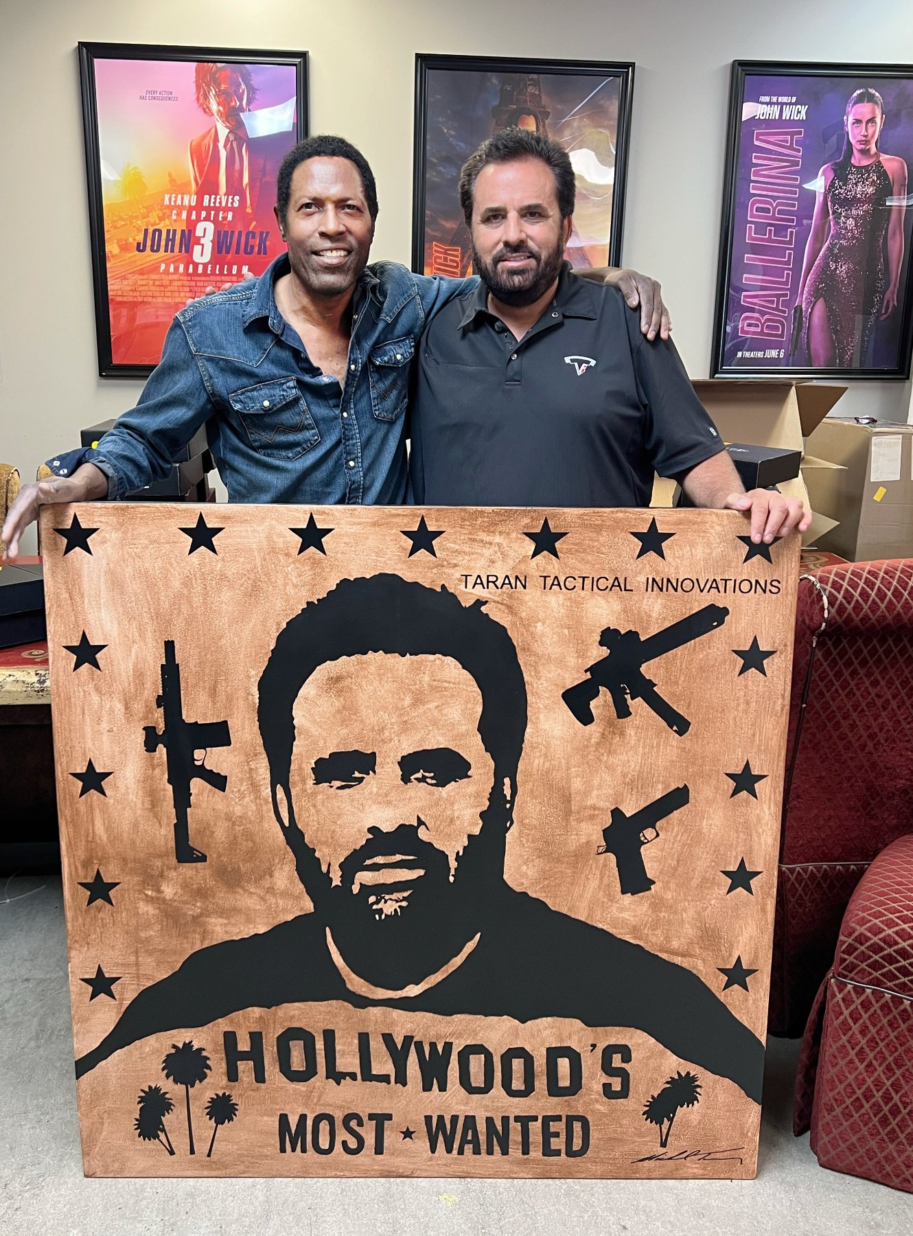 Michael Terry presenting a custom fine artwork